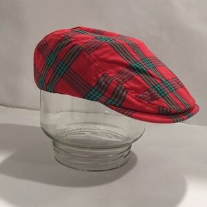 Ella Jackson Baby Boy Sz 6-12M Hat Red Plaid‎ Newsboys Cap Chapeau Preppy